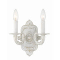 Crystorama 5122-AW Antique White Paris Market 2 Light Antique White Sconce Image 1