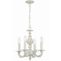 Crystorama 5124-AW Antique White Paris Market 4 Light Antique White Mini Chandelier Image 1