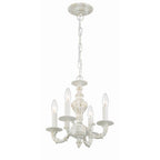 Crystorama 5124-AW Antique White Paris Market 4 Light Antique White Mini Chandelier Image 5