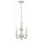 Crystorama 5124-AW Antique White Paris Market 4 Light Antique White Mini Chandelier Image 4