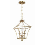 Crystorama 514-GA Antique Gold Broche 3 Light Antique Gold Lantern Image 1