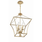 Crystorama Broche 3 Light Antique Gold Lantern