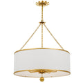 Crystorama 515-GA Antique Gold Broche 8 Light Antique Gold Chandelier Image 1