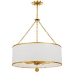 Crystorama 515-GA Antique Gold Broche 8 Light Antique Gold Chandelier Image 1