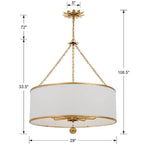 Crystorama 515-GA Antique Gold Broche 8 Light Antique Gold Chandelier Image 2