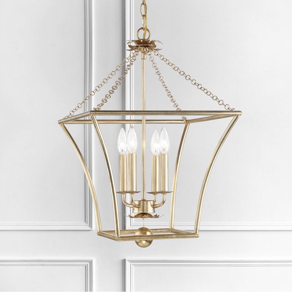 Crystorama 516-GA Antique Gold Broche 4 Light Antique Gold Lantern Image 3
