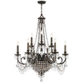 Crystorama Vanderbilt 12 Light Hand Cut Crystal English Bronze Chandelier