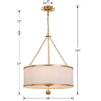 Crystorama 518-GA Antique Gold Broche 6 Light Antique Gold Chandelier Image 2