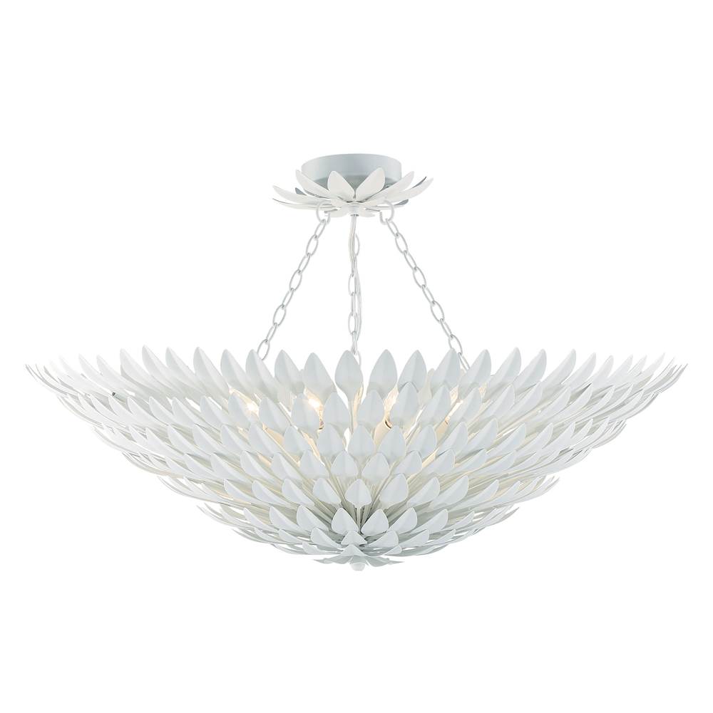 Crystorama 519-MT Matte White Broche 8 Light Matte White Chandelier Image 4