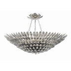 Crystorama 519-SA Antique Silver Broche 8 Light Antique Silver Chandelier Image 5