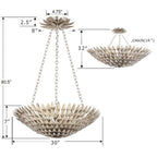 Crystorama 519-SA Antique Silver Broche 8 Light Antique Silver Chandelier Image 2