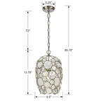 Crystorama Palla 1 Light Antique Silver Mini Chandelier