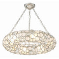 Crystorama 525-SA Antique Silver Palla 6 Light Antique Silver Chandelier Image 1