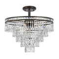 Crystorama 5264-EB-CL-MWP_CEILING English Bronze Mercer 7 Light Hand Cut Crystal English Bronze Ceiling Mount Image 1