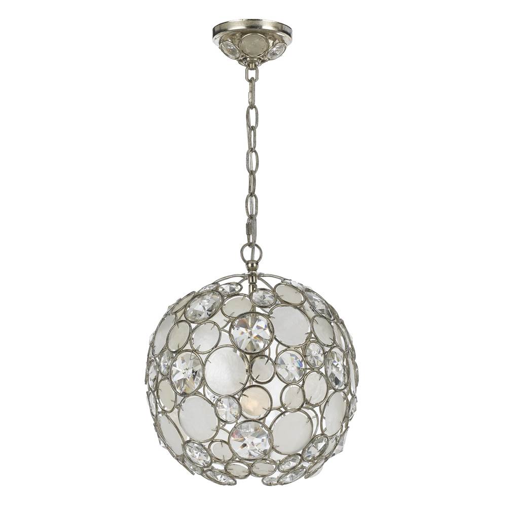 Crystorama 527-SA Antique Silver Palla 1 Light Antique Silver Sphere Mini Chandelier Image 1