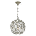 Crystorama 527-SA Antique Silver Palla 1 Light Antique Silver Sphere Mini Chandelier Image 1
