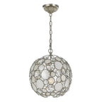 Crystorama 527-SA Antique Silver Palla 1 Light Antique Silver Sphere Mini Chandelier Image 1