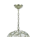 Crystorama Palla 1 Light Antique Silver Sphere Mini Chandelier