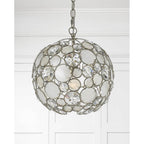 Crystorama 527-SA Antique Silver Palla 1 Light Antique Silver Sphere Mini Chandelier Image 3