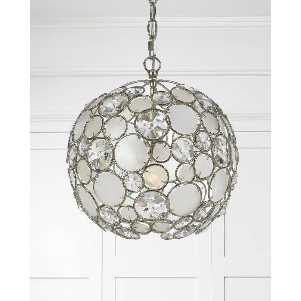 Crystorama 527-SA Antique Silver Palla 1 Light Antique Silver Sphere Mini Chandelier Image 3
