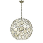 Crystorama 529-SA Antique Silver Palla 6 Light Antique Silver Sphere Chandelier Image 1