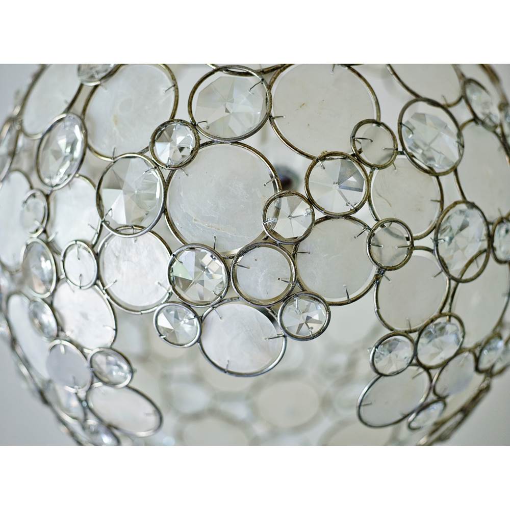 Crystorama Palla 6 Light Antique Silver Sphere Chandelier