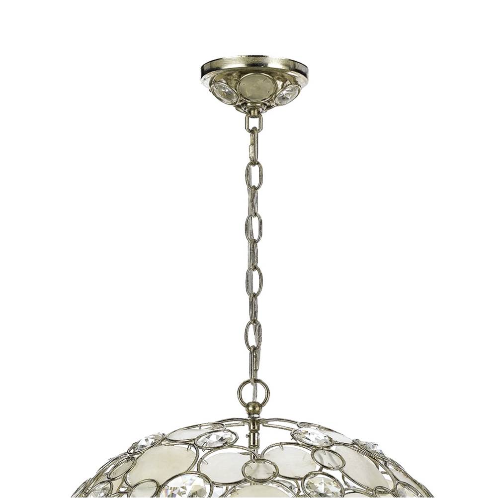 Crystorama 529-SA Antique Silver Palla 6 Light Antique Silver Sphere Chandelier Image 5