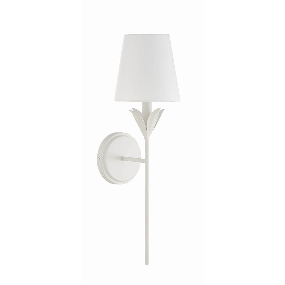 Crystorama 531-MT Matte White Broche 1 Light Matte White Wall Mount Image 9