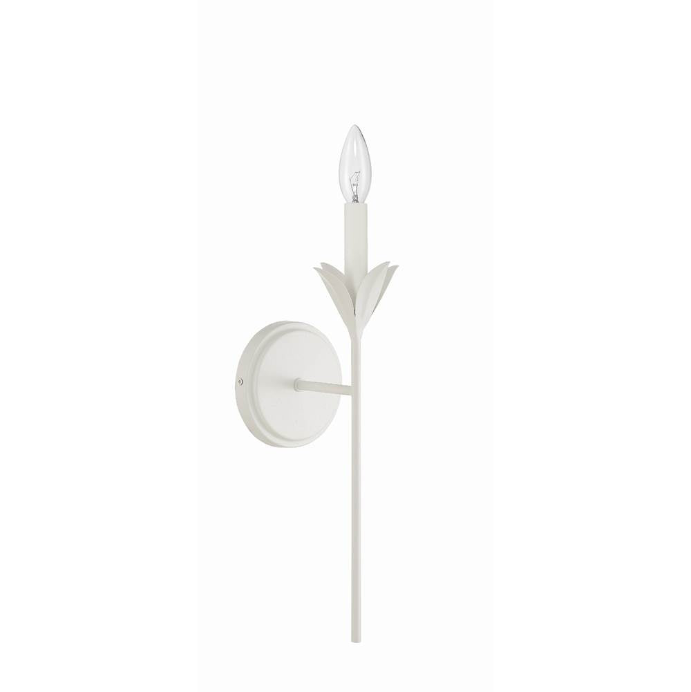 Crystorama 531-MT Matte White Broche 1 Light Matte White Wall Mount Image 7