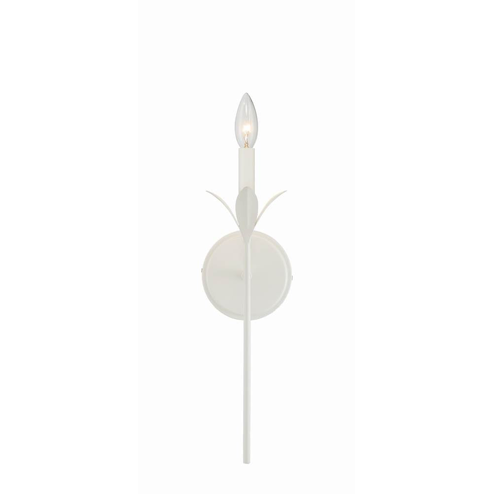 Crystorama 531-MT Matte White Broche 1 Light Matte White Wall Mount Image 5