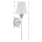 Crystorama 531-SA Antique Silver Broche 1 Light Antique Silver Wall Mount Image 2