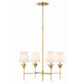 Crystorama 534-GA Antique Gold Broche 4 Light Antique Gold Chandelier Image 1