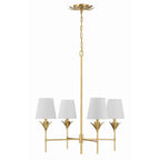 Crystorama Broche 4 Light Antique Gold Chandelier