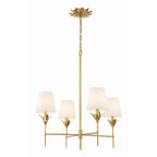 Crystorama 534-GA Antique Gold Broche 4 Light Antique Gold Chandelier Image 6