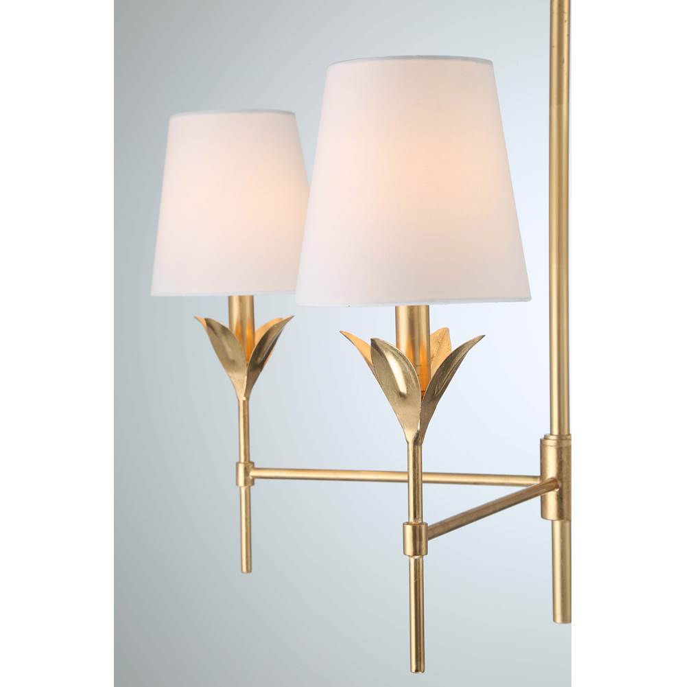 Crystorama 534-GA Antique Gold Broche 4 Light Antique Gold Chandelier Image 4