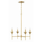 Crystorama 534-GA Antique Gold Broche 4 Light Antique Gold Chandelier Image 2