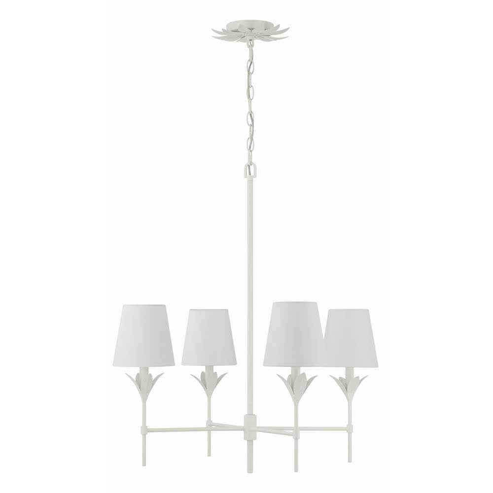 Crystorama Broche 4 Light Antique Gold Chandelier