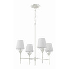 Crystorama 534-MT Matte White Broche 4 Light Matte White Chandelier Image 5