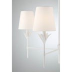 Crystorama 534-MT Matte White Broche 4 Light Matte White Chandelier Image 4