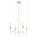 Crystorama 534-MT Matte White Broche 4 Light Matte White Chandelier Image 2