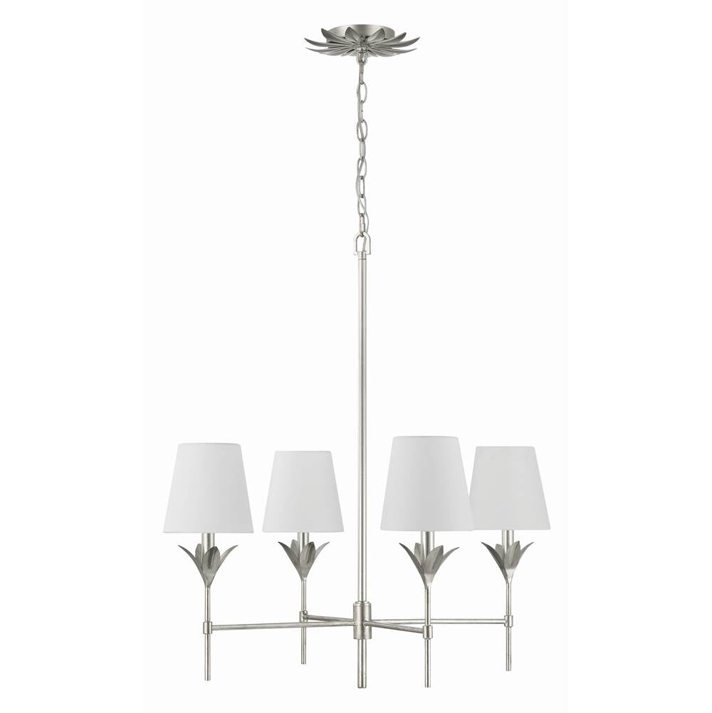 Crystorama Broche 4 Light Antique Gold Chandelier