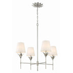 Crystorama 534-SA Antique Silver Broche 4 Light Antique Silver Chandelier Image 6