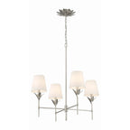 Crystorama 534-SA Antique Silver Broche 4 Light Antique Silver Chandelier Image 3