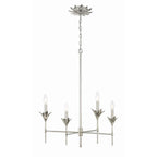 Crystorama 534-SA Antique Silver Broche 4 Light Antique Silver Chandelier Image 2