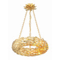 Crystorama 535-GA Antique Gold Broche 6 Light Antique Gold Chandelier Image 1