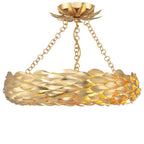 Crystorama 535-GA_CEILING Antique Gold Broche 6 Light Antique Gold Semi Flush Mount Image 3