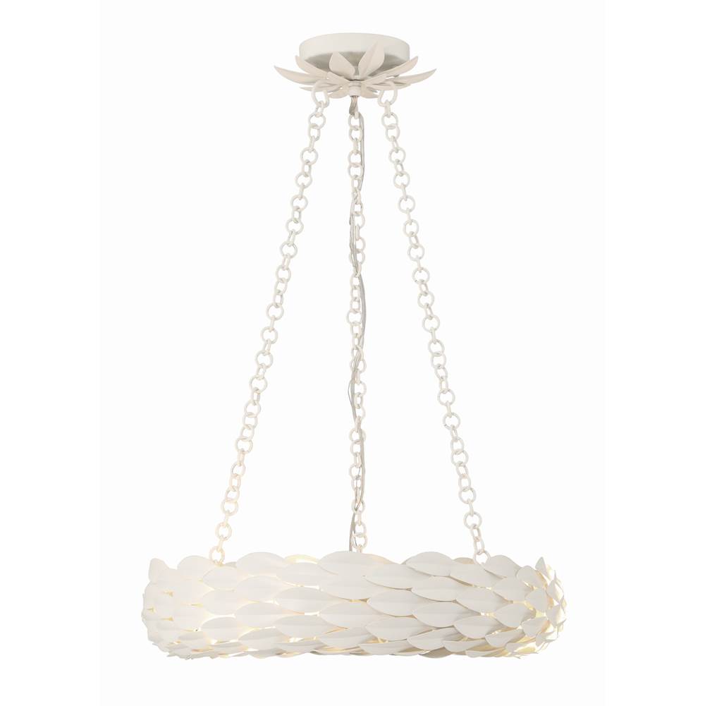 Crystorama Broche 6 Light Antique Gold Chandelier