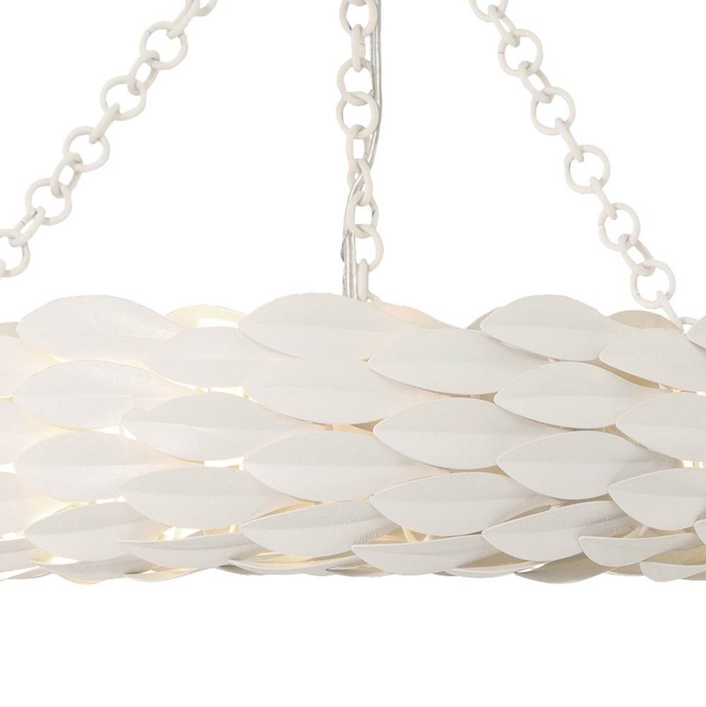 Crystorama 535-MT_CEILING Matte White Broche 6 Light Matte White Semi Flush Mount Image 2