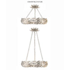 Crystorama 535-SA Antique Silver Broche 6 Light Antique Silver Chandelier Image 2