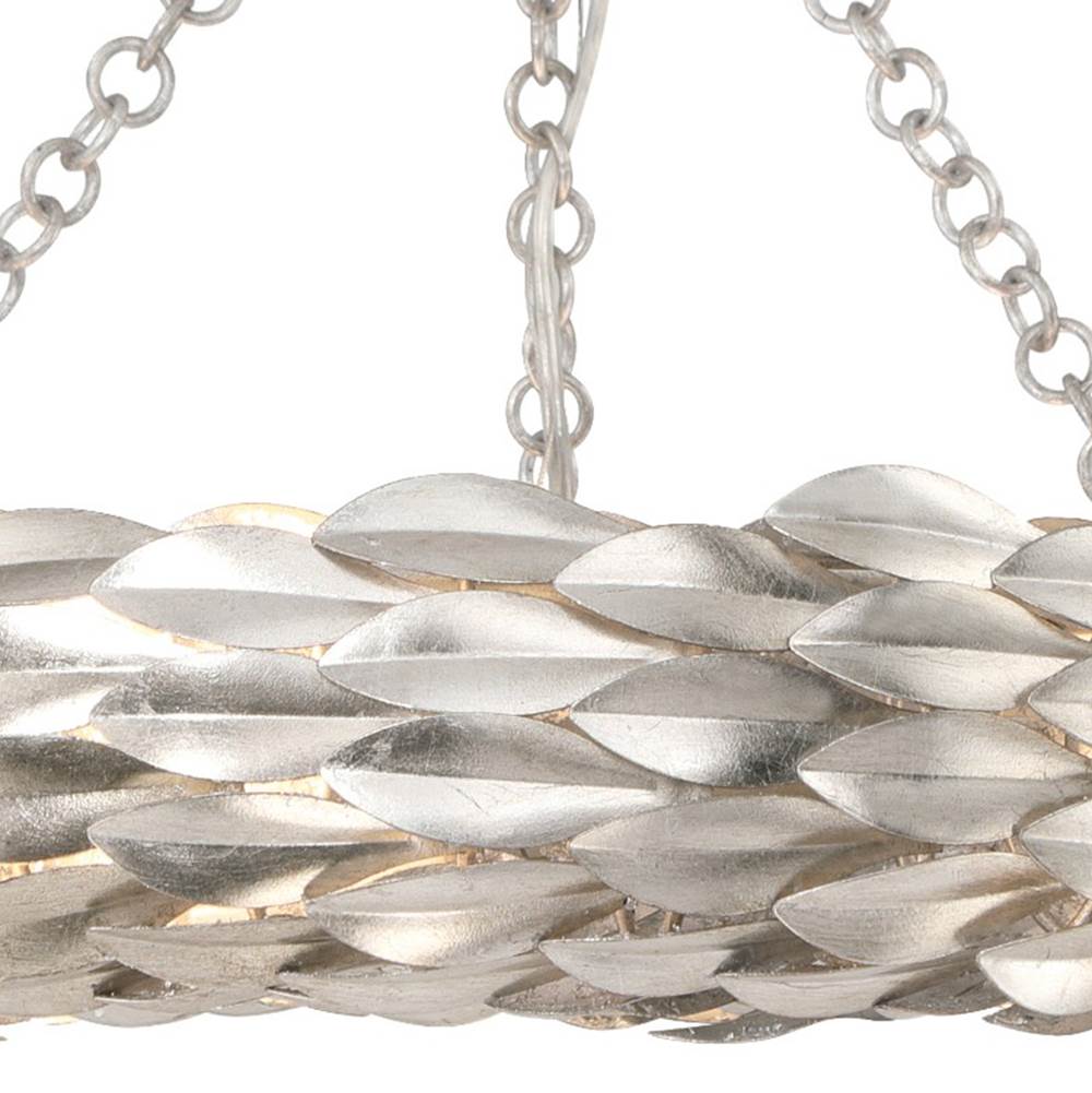 Crystorama 535-SA_CEILING Antique Silver Broche 6 Light Antique Silver Semi Flush Mount Image 2